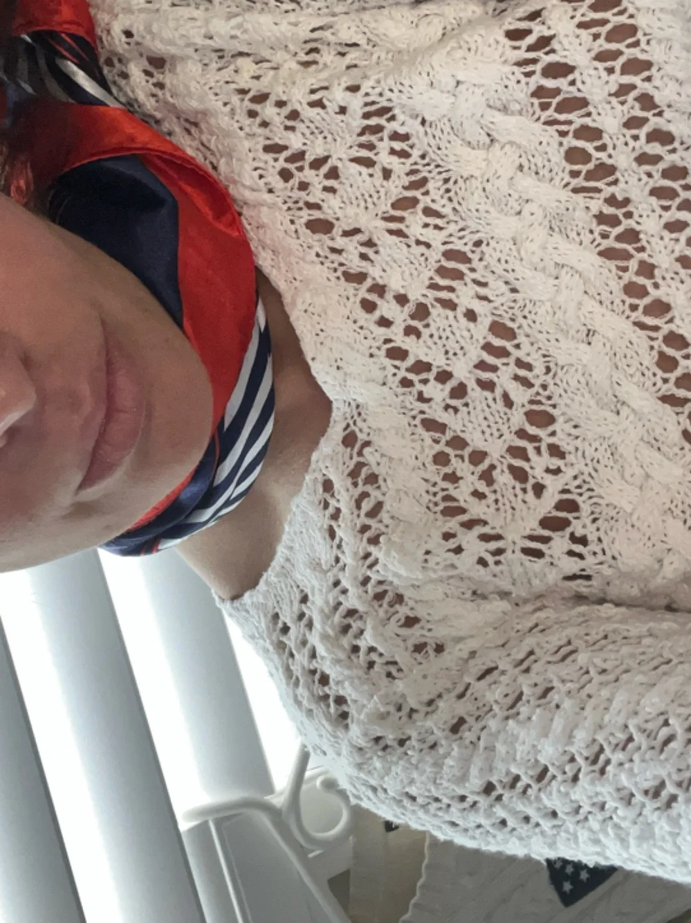 ❤️🤍💙Striped Silk Italian Scarf Unlimited Uses;perfect for the summer&vacations!
